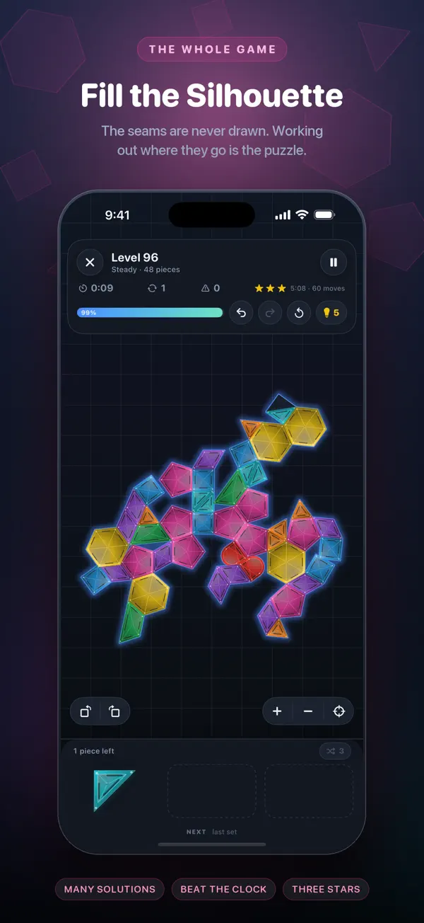 פאזל פסיפס שהושלם ב־Magnetic Blocks