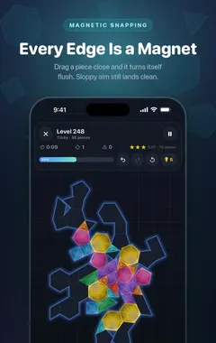 פאזל ב־Magnetic Blocks: ממלאים את הצללית בצורות מגנטיות