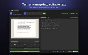Picture to Text for Mac 正在从图片中提取文字