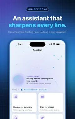 Resume Builder AI 写作助手正在优化简历段落